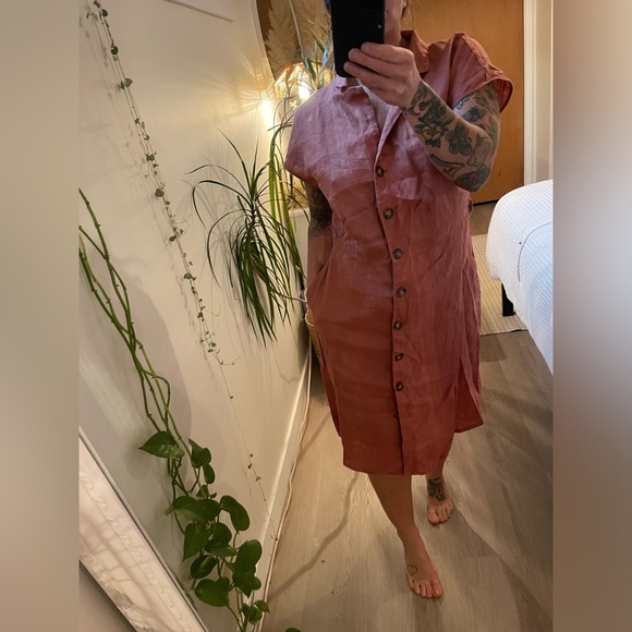 MNG button front dress. Size M - Picture 3 of 8